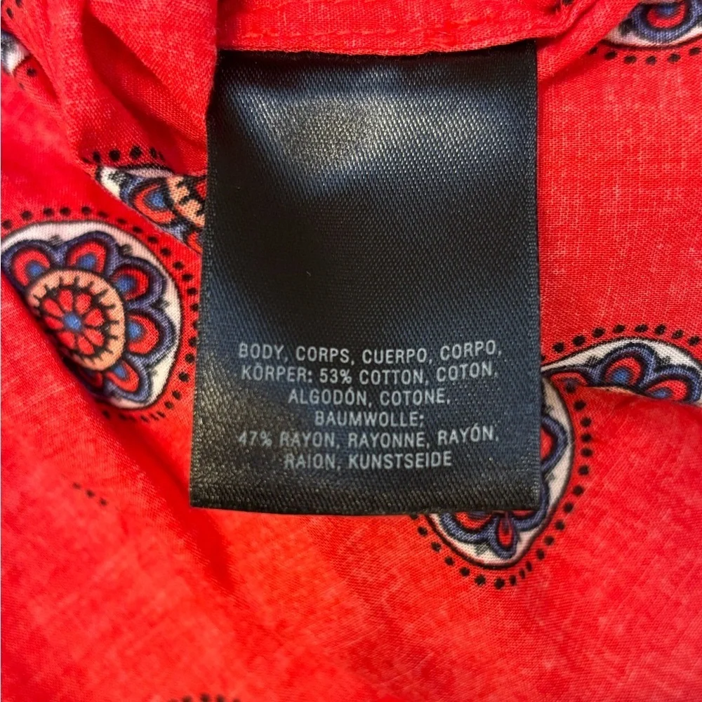 Maeve by Anthropologie “Avila Peplum Top” smocked tank top blouse in bright red! - Picture 7 of 7